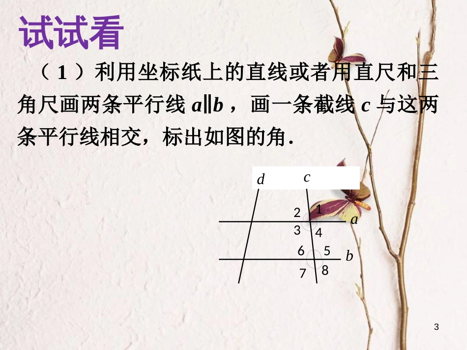 山东省诸城市桃林镇七年级数学下册 第5章 相交线与平行线 5.3 平行线的性质 5.3.1 平行线的性质（1）课件 （新版）新人教版_第3页