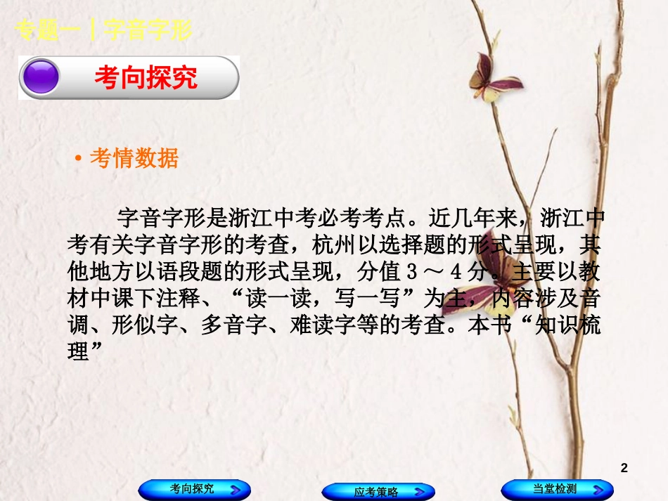 （浙江专用）中考语文 专题复习一 字音字形课件 新人教版_第2页