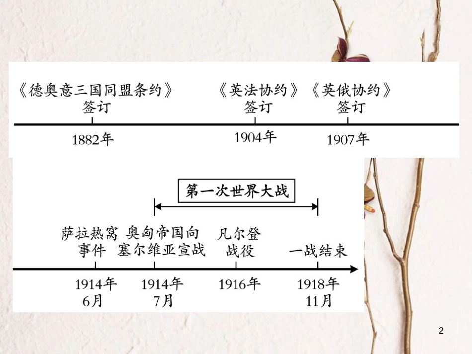 中考历史总复习 第五部分 世界近代史 第五学习主题 第一次世界大战课件_第2页