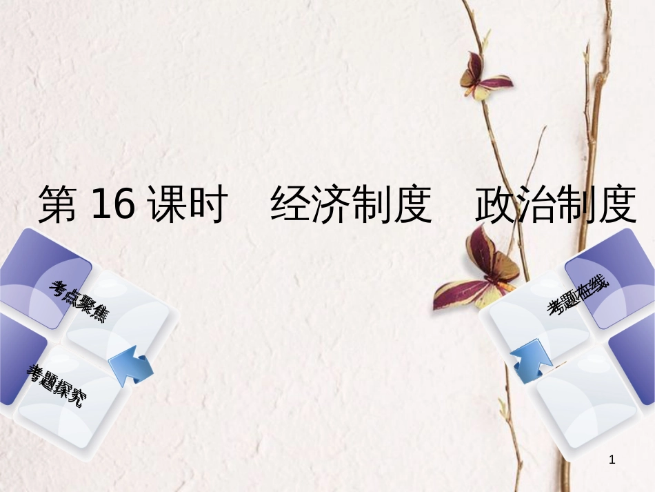 （河北专版）中考政治复习方案 第五单元 知晓国情 报效祖国 第16课时 经济制度 政治制度课件_第1页