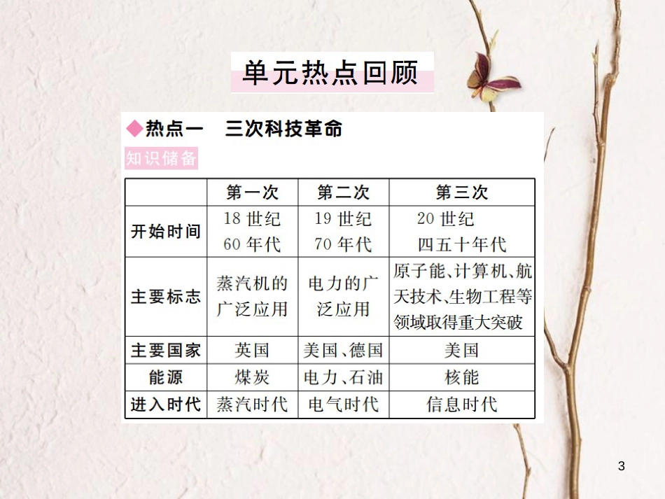 （通用版）九年级历史下册 第八单元 现代科学技术和文化小结习题课件 新人教版_第3页