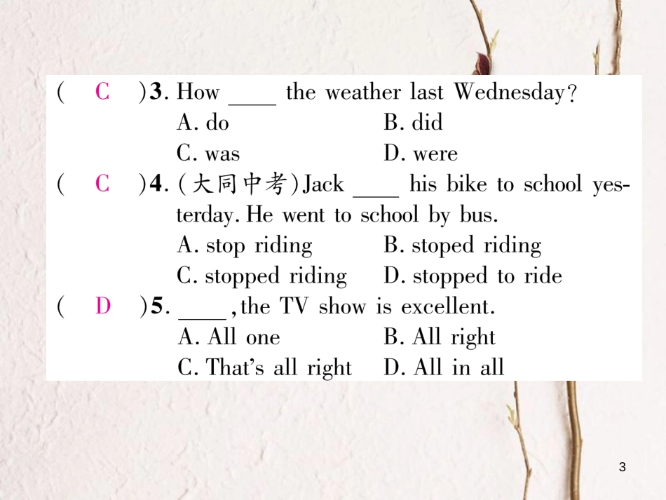 七年级英语下册 双休作业（11）课件 （新版）人教新目标版_第3页