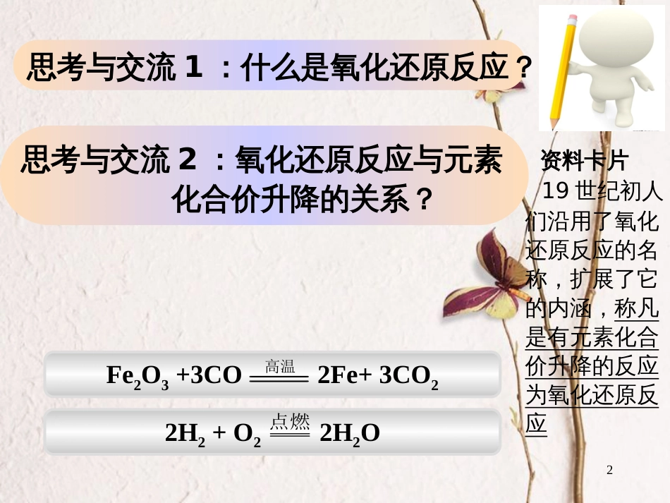 安徽省涡阳县高中化学 第二章 化学物质及其变化 2.3 氧化还原反应2课件 新人教版必修1_第2页