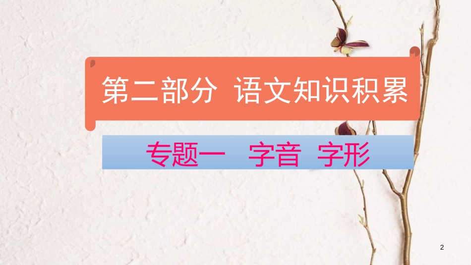 云南省中考语文复习方案 第二部分 语文知识积累 专题一 字音 字形课件_第2页