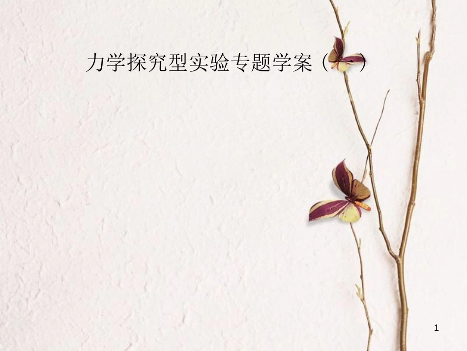 江苏省盐城市中考物理 专题复习 力学探究型实验专题（一）课件_第1页
