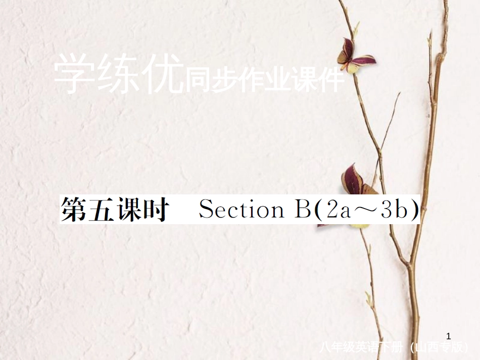 (山西专版)八年级英语下册 Unit 8 Have you read Treasure Island yet(第5课时)作业课件 (新版)人教新目标版_第1页