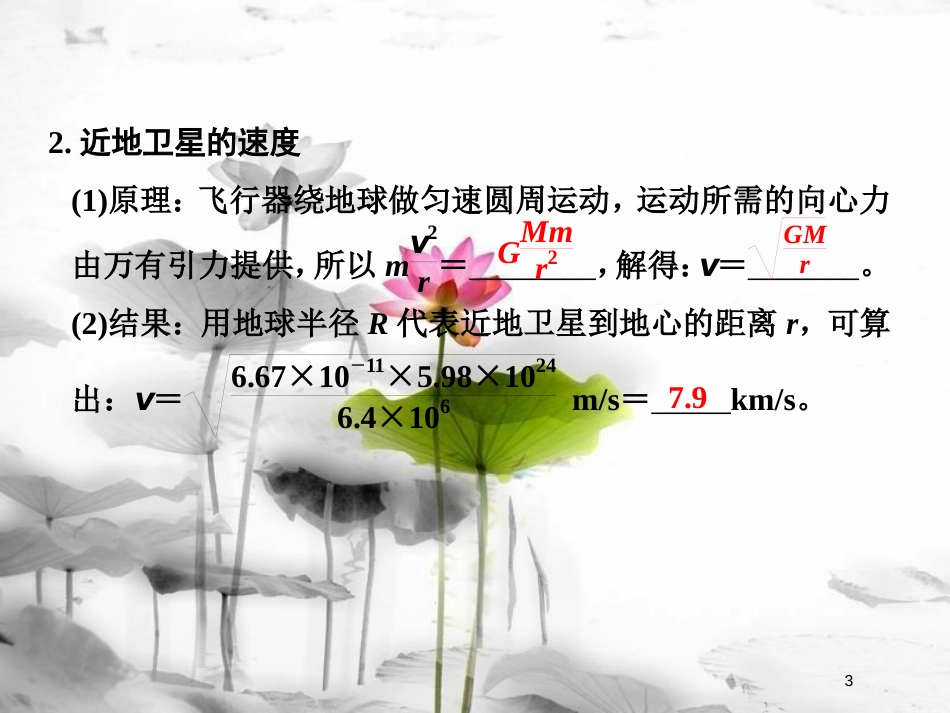 高中物理 第6章 万有引力与航天 第5节 宇宙航行 第6节 经典力学的局限性课件 新人教版必修2_第3页