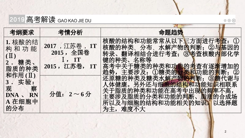 2019版高考生物大一轮复习 第4讲 遗传信息的携带者优选课件_第2页