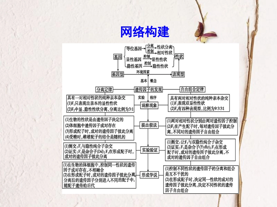 高中生物 第1章 遗传因子的发现章末整合课件 新人教版必修2_第3页