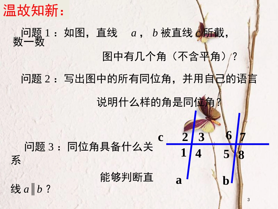 江苏省邳州市七年级数学下册 7.1 探索直线平行的条件课件2 （新版）苏科版_第3页