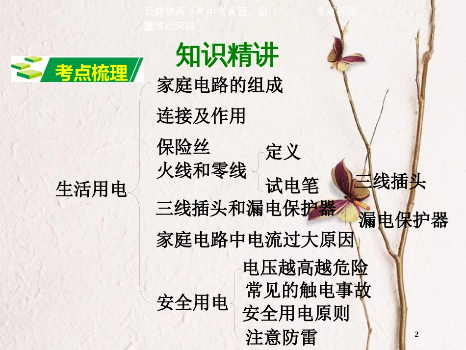 中考物理二轮复习 第十五讲 生活用电课件_第2页