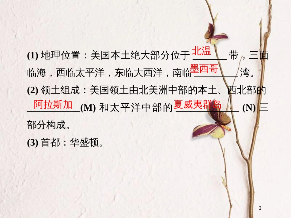 （浙江专版）2019版高考地理一轮复习 第一章 区域地理环境与人类活动 第三讲 认识国家——美国创新课件 必修3_第3页