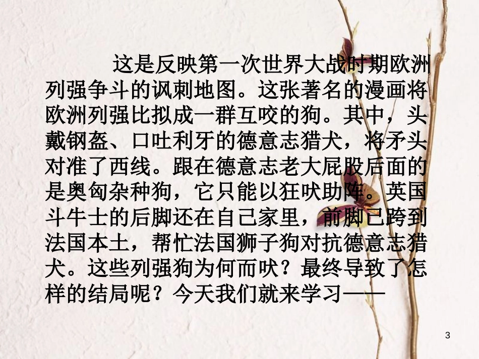 （陕西专版）中考历史复习 第一次世界大战课件_第3页