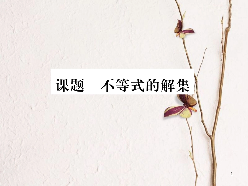 （毕节专版）八年级数学下册 第2章 一元一次不等式与一元一次不等式组 课题3 不等式的解集当堂检测课件 （新版）北师大版_第1页