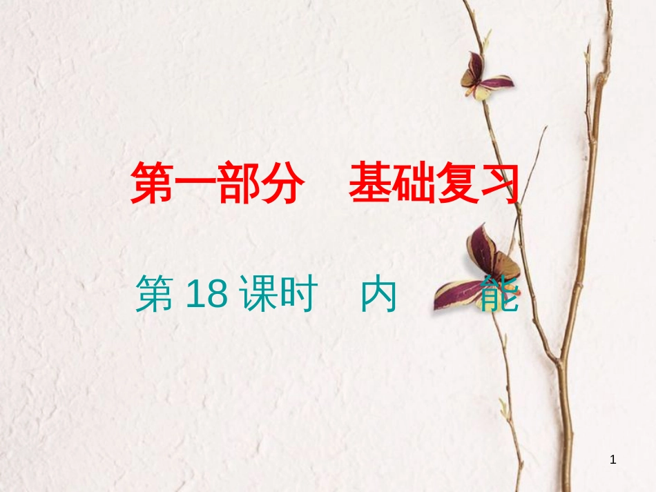 广东省中考物理总复习 第一部分 基础复习 第18课时 内能课后作业课件_第1页
