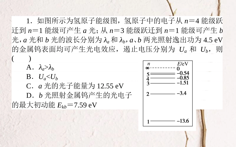 （全国通用）2019版高考物理 全程刷题训练 模拟仿真预测卷（四）课件_第3页