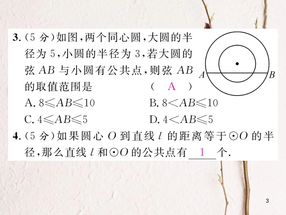 九年级数学下册 双休作业(6)作业课件 (新版)湘教版_第3页