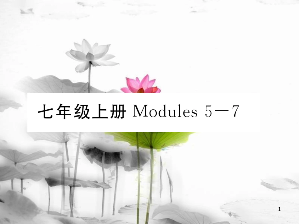 届中考英语总复习 七上 Modules 5-7课件 外研版_第1页