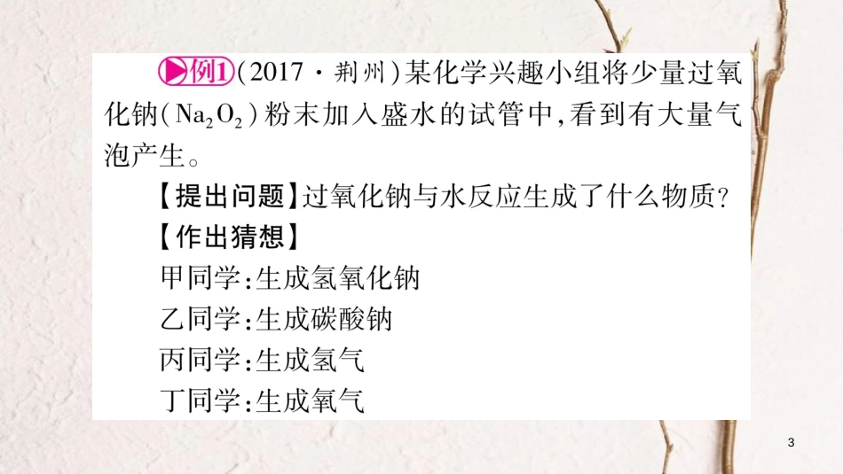 湖南省2018中考化学复习 第2部分 题型专题突破 专题7 实验探究题课件_第3页