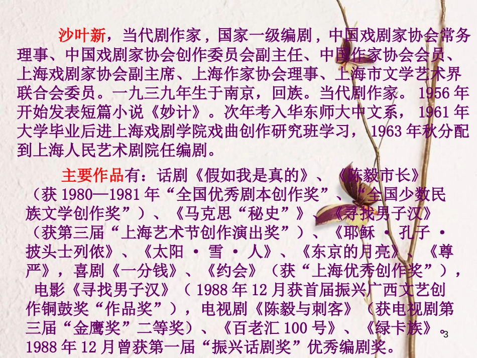 九年级语文下册 第二单元 第10课《陈毅市长》课件2 鲁教版五四制_第3页