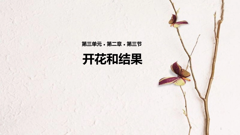 七年级生物上册 第三单元 第二章 第三节《开花和结果》课件 （新版）新人教版_第1页