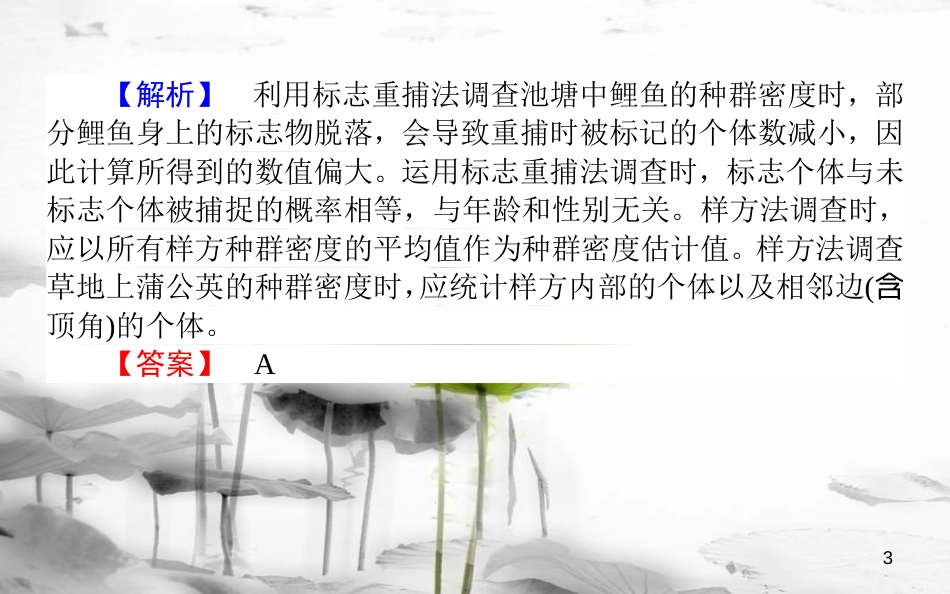 高中生物 第4章 种群和群落习题课件 新人教版必修3_第3页