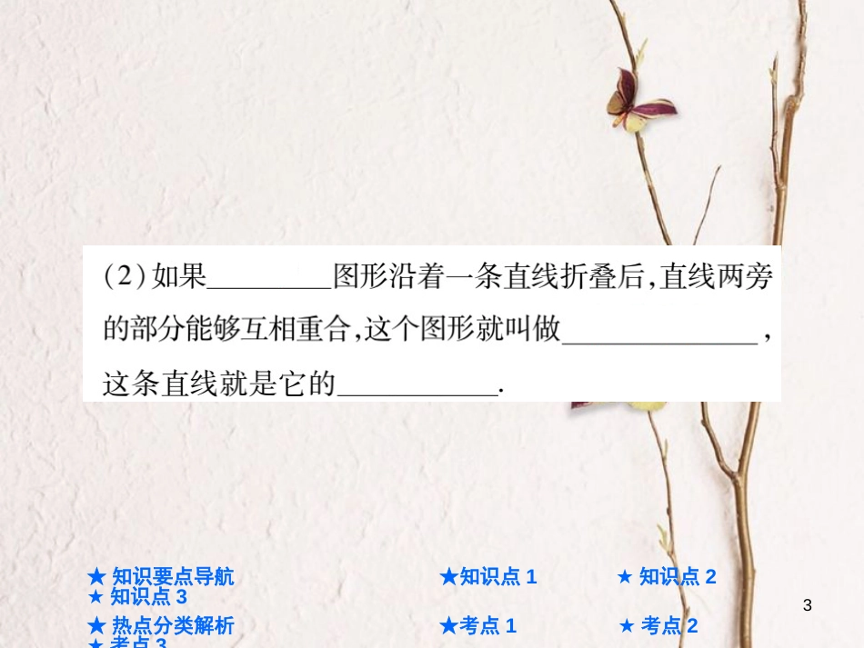 中考数学总复习 第一部分 基础知识复习 第7章 图形的变化 第1讲 图形的对称课件_第3页