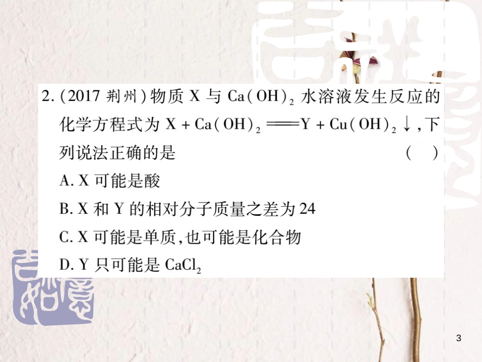 山东省中考化学复习 第二部分 重点题型突破 专题一 化学思想方法课件_第3页