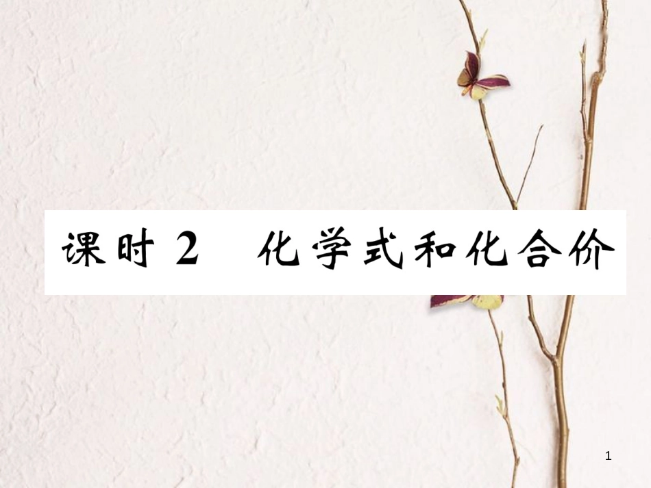 （青海专版）中考化学复习 第1编 教材知识梳理篇 第4单元 自然界的水 课时2 化学式和化学价（精练）课件_第1页
