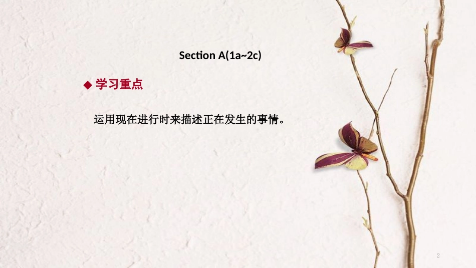 七年级英语下册 Unit 6 I'm watching TV Section A（1a-2c）导学课件 （新版）人教新目标版_第2页