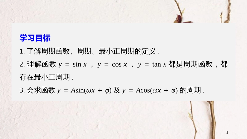 版高中数学 第一章 三角函数 1.3.1 三角函数的周期性课件 苏教版必修4_第2页