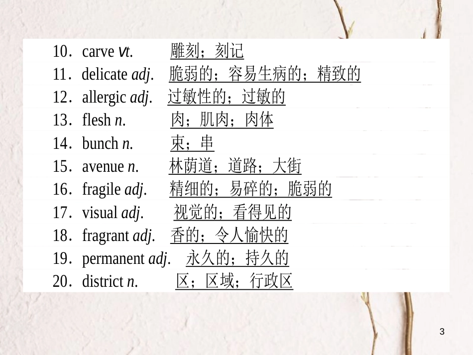 2019届高三英语一轮复习 Unit 1 Art课件 新人教版选修6_第3页