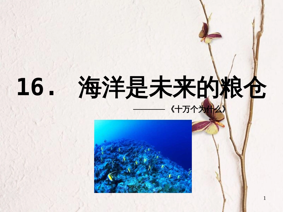 八年级语文上册 第四单元 16 海洋是未来的粮仓课件 语文版_第1页