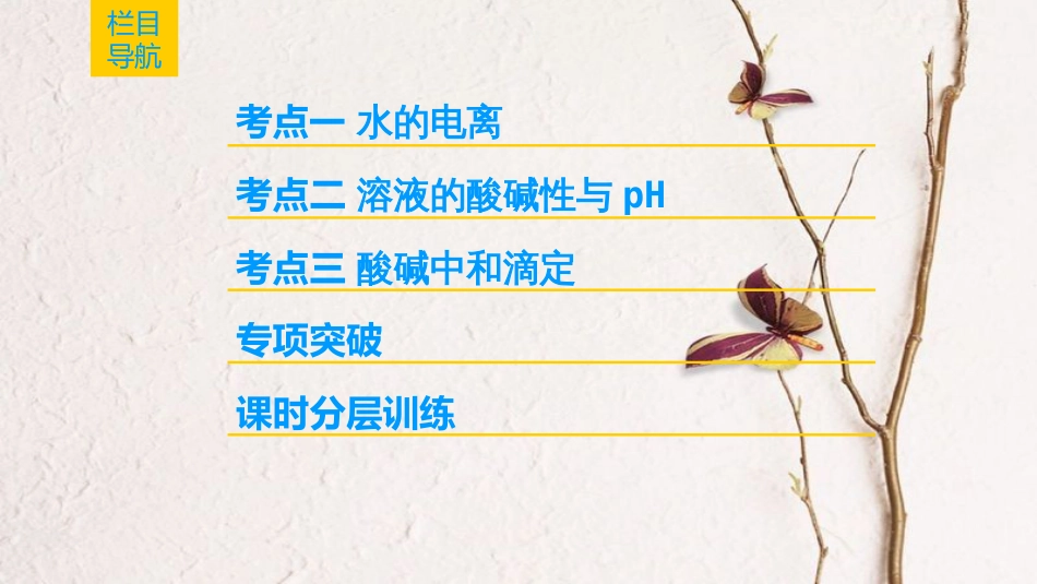 2019年高考化学一轮复习 第8章 物质在水溶液中的行为 第1节 水溶液 酸碱中和滴定课件 鲁科版_第2页