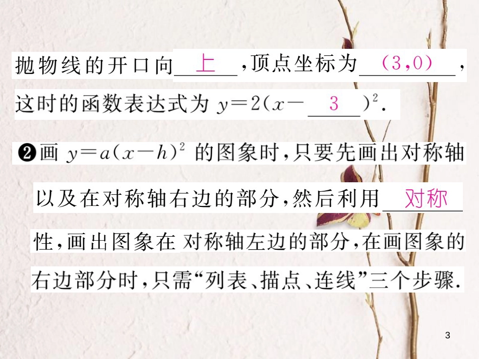 九年级数学下册 第1章 二次函数 1.2 二次函数的图象与性质第3课时作业课件 （新版）湘教版_第3页