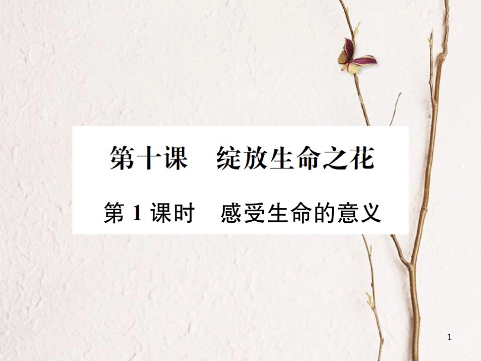 河南省七年级道德与法治上册第四单元生命的思考第十课绽放生命之花第1框感受生命的意义课件新人教版_第1页