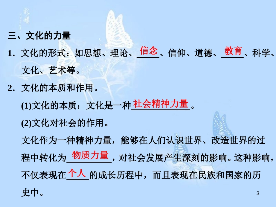 高中政治 第一课 文化与社会 第一框 体味文化课件 新人教版必修3_第3页