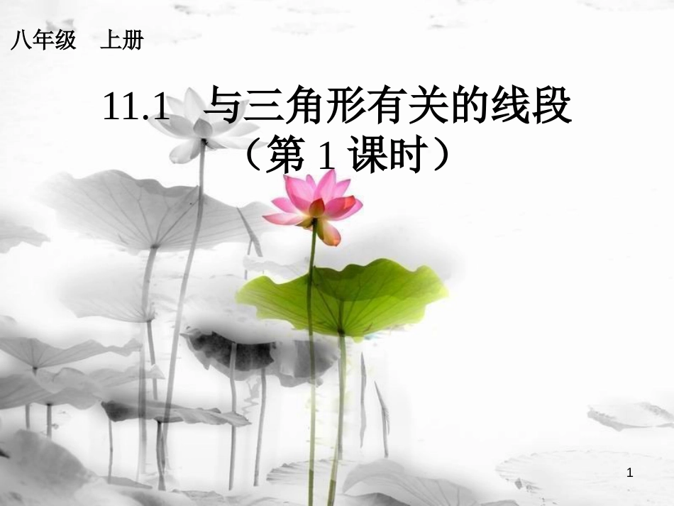 八年级数学上册 11.1 与三角形有关的线段（第1课时）课件 （新版）新人教版_第1页