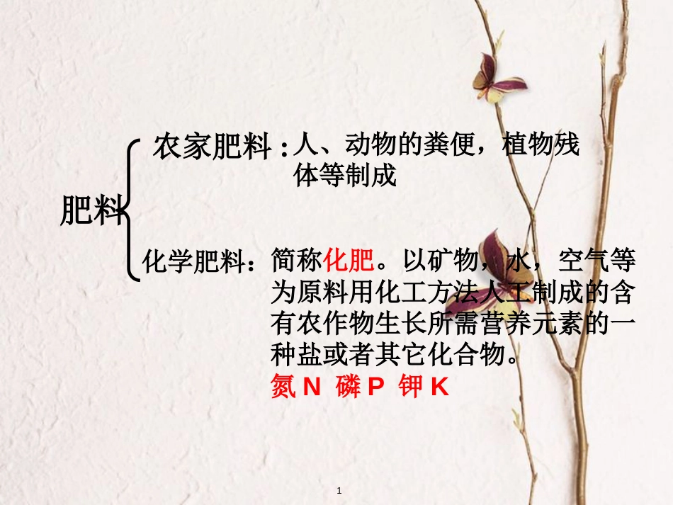 高中化学 第四单元 化学与技术的发展 4.1 化肥和农药课件1 新人教版选修2_第1页