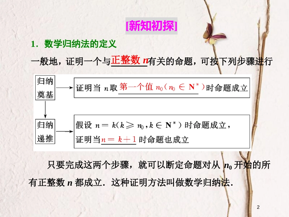 高中数学 第二章 推理与证明 2.3 数学归纳法课件 新人教A版选修2-2_第2页