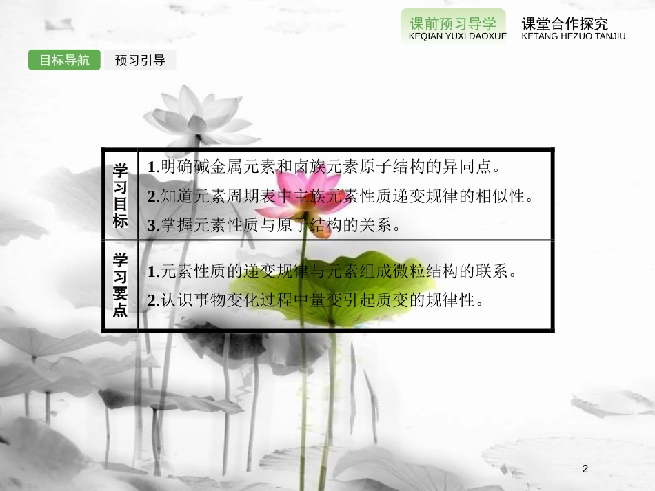 高中化学 第1章 物质结构元素周期律 1.1.2 元素的性质与原子结构课件 新人教版必修2_第2页