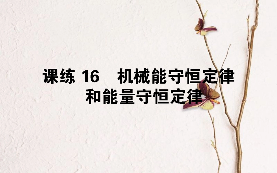 （全国通用）2019版高考物理 全程刷题训练 课练16 课件_第1页