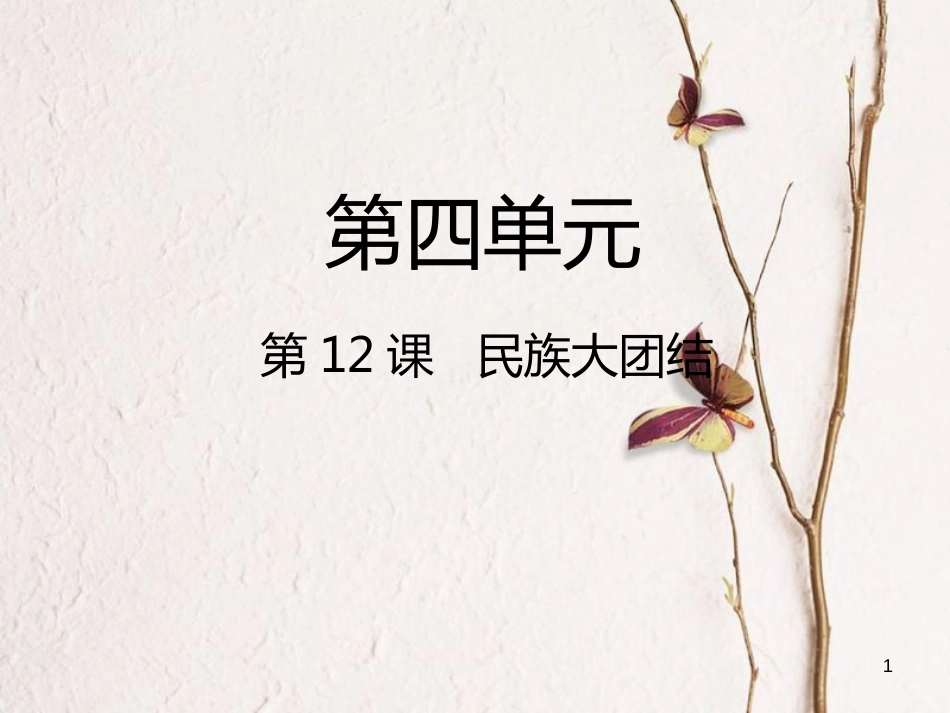 2018八年级历史下册 第4单元 民族团结与祖国统一 第12课 民族大团结课件 新人教版_第1页