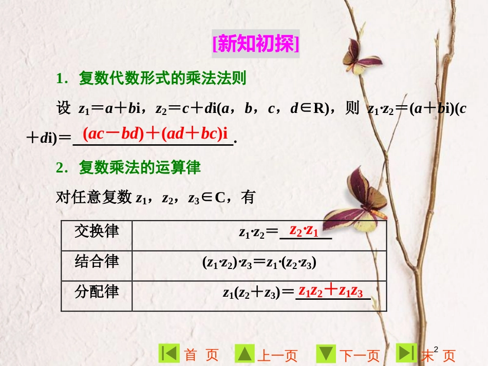 高中数学 第三章 数系的扩充与复数的引入 3.2.2 复数代数形式的乘除运算课件 新人教A版选修1-2_第2页