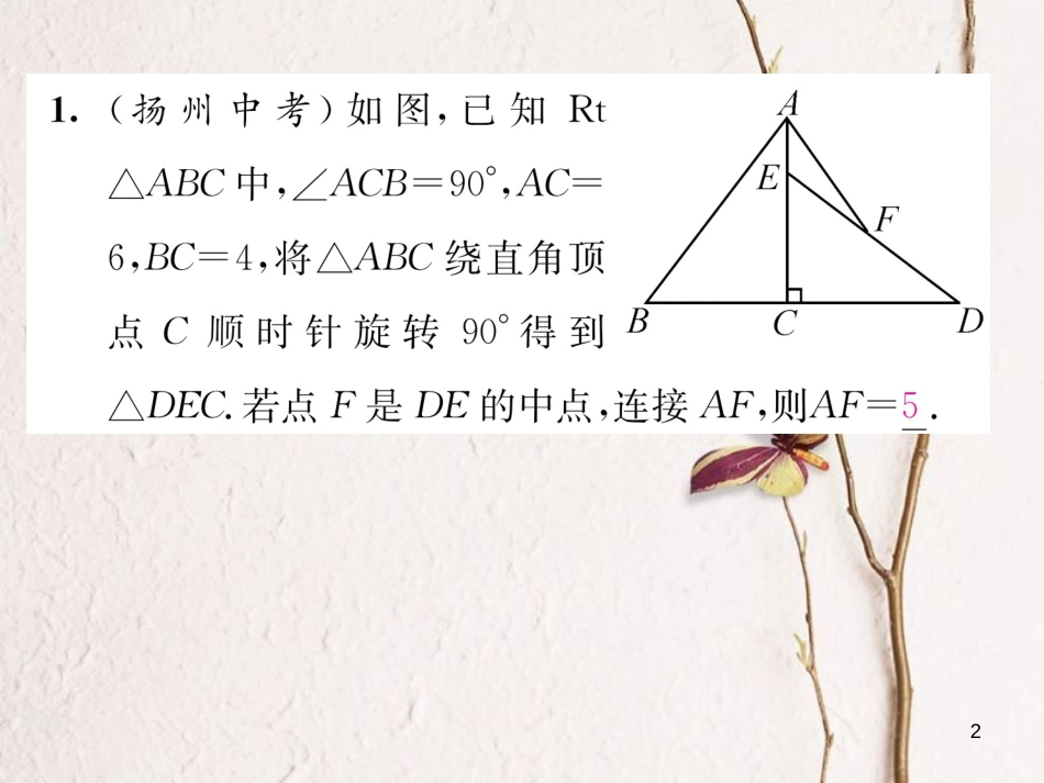 （毕节专版）八年级数学下册 第6章 平行四边形小结与复习当堂检测课件 （新版）北师大版_第2页