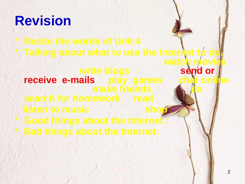 八年级英语下册 Unit 4 The Internet Connects Us Lesson 24 An E-mail to Grandpa课件 （新版）冀教版_第2页