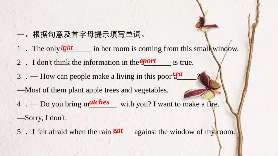 八年级英语下册 Unit 5 What were you doing when the rainstorm came Section A(3a-3c)习题课件 （新版）人教新目标版_第3页