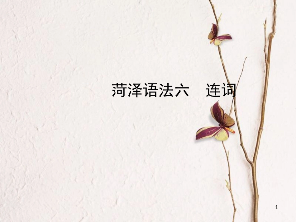 山东省菏泽市中考英语总复习 语法六 连词课件_第1页
