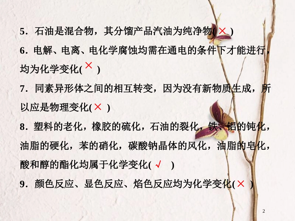 高考化学二轮复习 专题复习回扣基础 排查考点二、基本概念正误判断23例课件_第2页