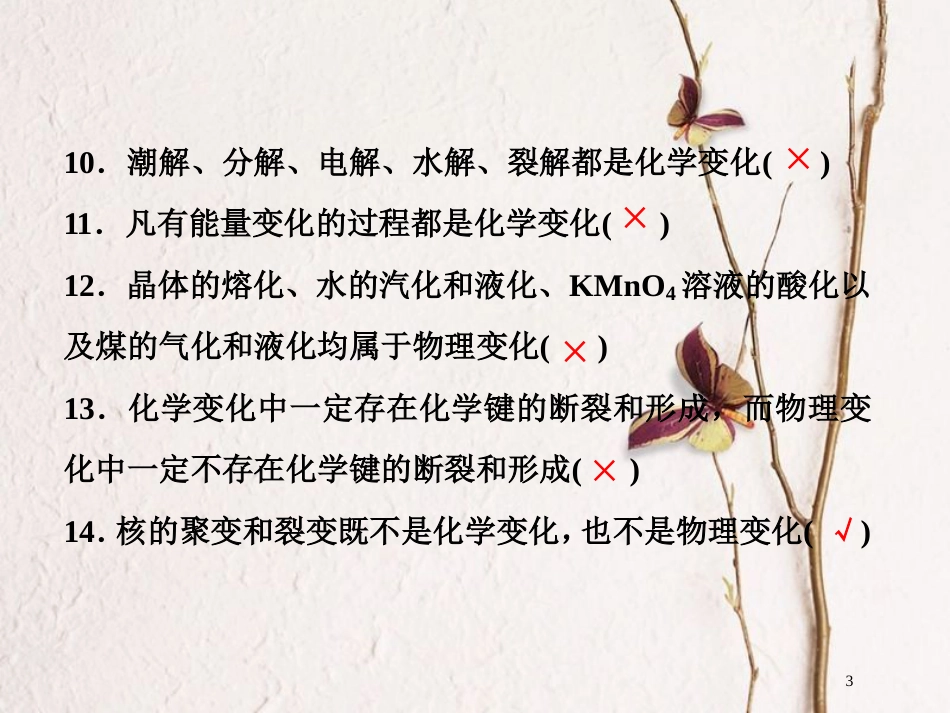 高考化学二轮复习 专题复习回扣基础 排查考点二、基本概念正误判断23例课件_第3页